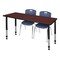 Regency Tables > Height Adjustable > Rectangular Table & Chair Sets, 72 W, 24 L, 23-34 H, Mahogany MT7224MHAPBK40NV - alternate 1